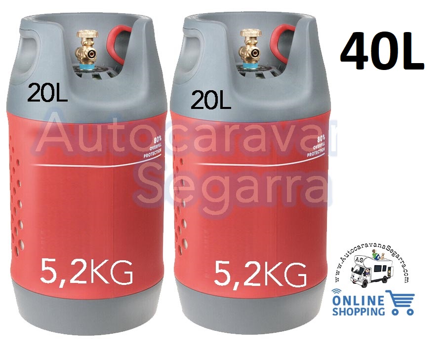 A5 Kit de Glp 24,4+24,4 l. Con indicador de nivel en ambas botellas: 880,00  €